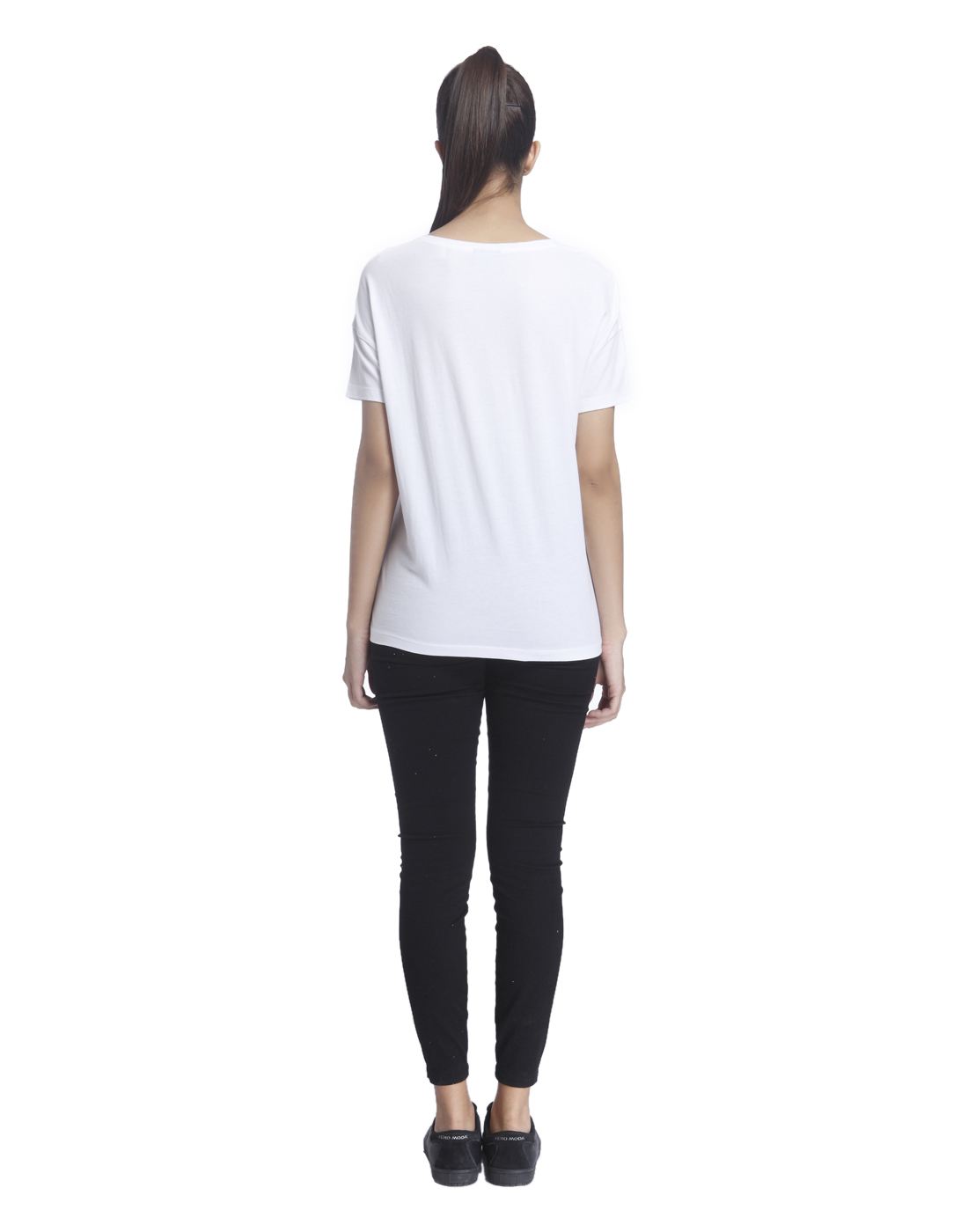 Vero Moda Women Graphic Print Casual Wear White T-Shirt